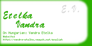 etelka vandra business card